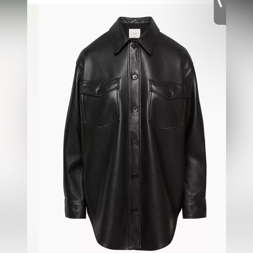 Aritzia Ganna jacket black leather xxs